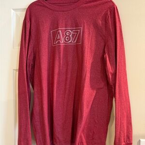 Aeropostale Red Long Sleeve Tee with A87 Graphic
